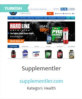 Supplementler.com ETicaret Sistemi