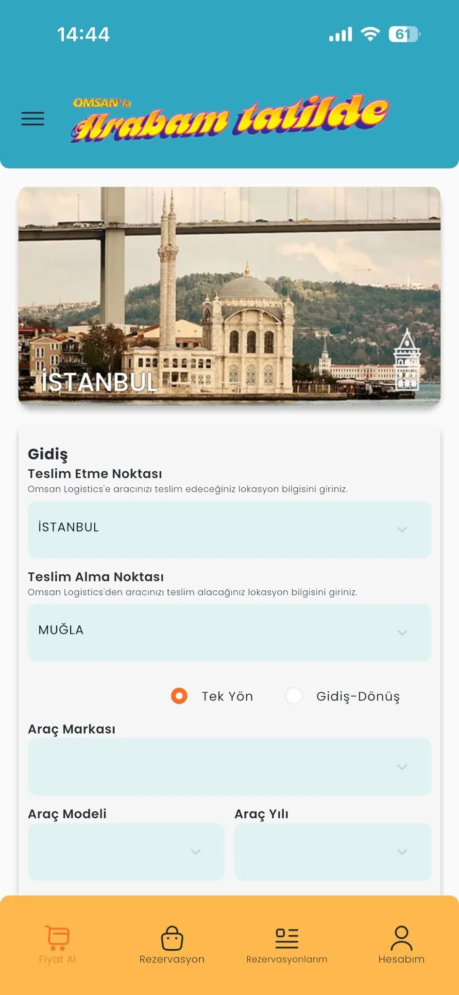 Arabam Tatilde — Aracını Tatile Yolla