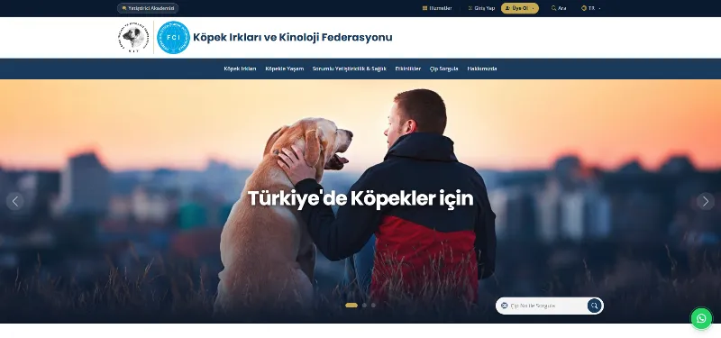 KIF web sitesi – ana sayfa